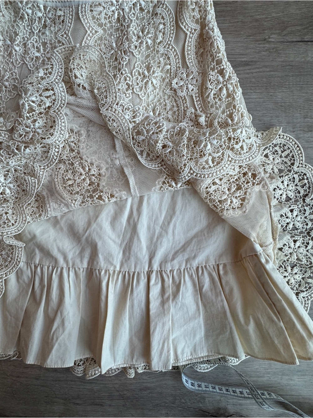 Antonio Melani Vintage Crocheted Cottagecore Skirt Sz 6 - Picture 5 of 7